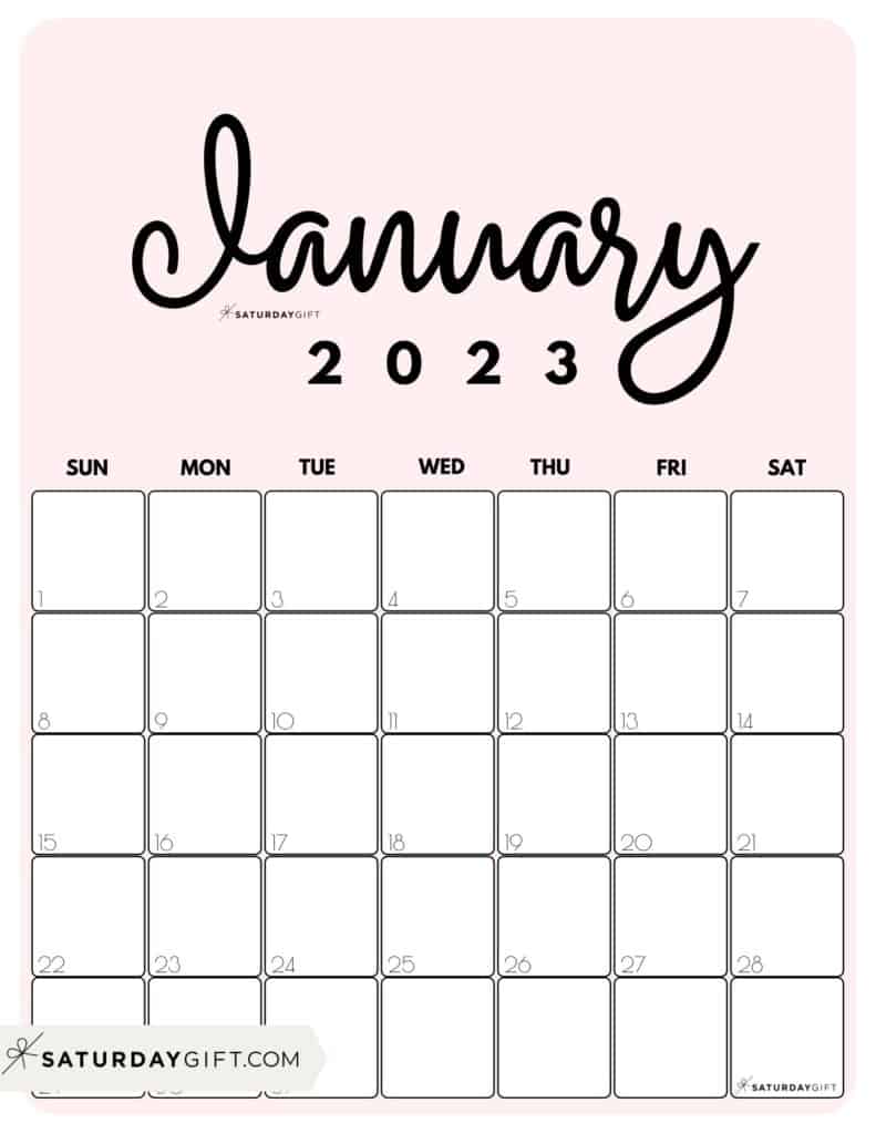 January 2023 Calendar Printable Summafinance January 2023 Calendar Printable Summafinance