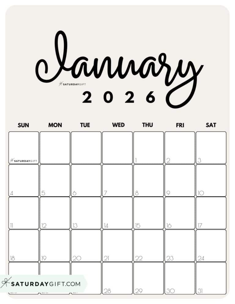 Pretty Pastel Calendars 2026 Cute Free Printables