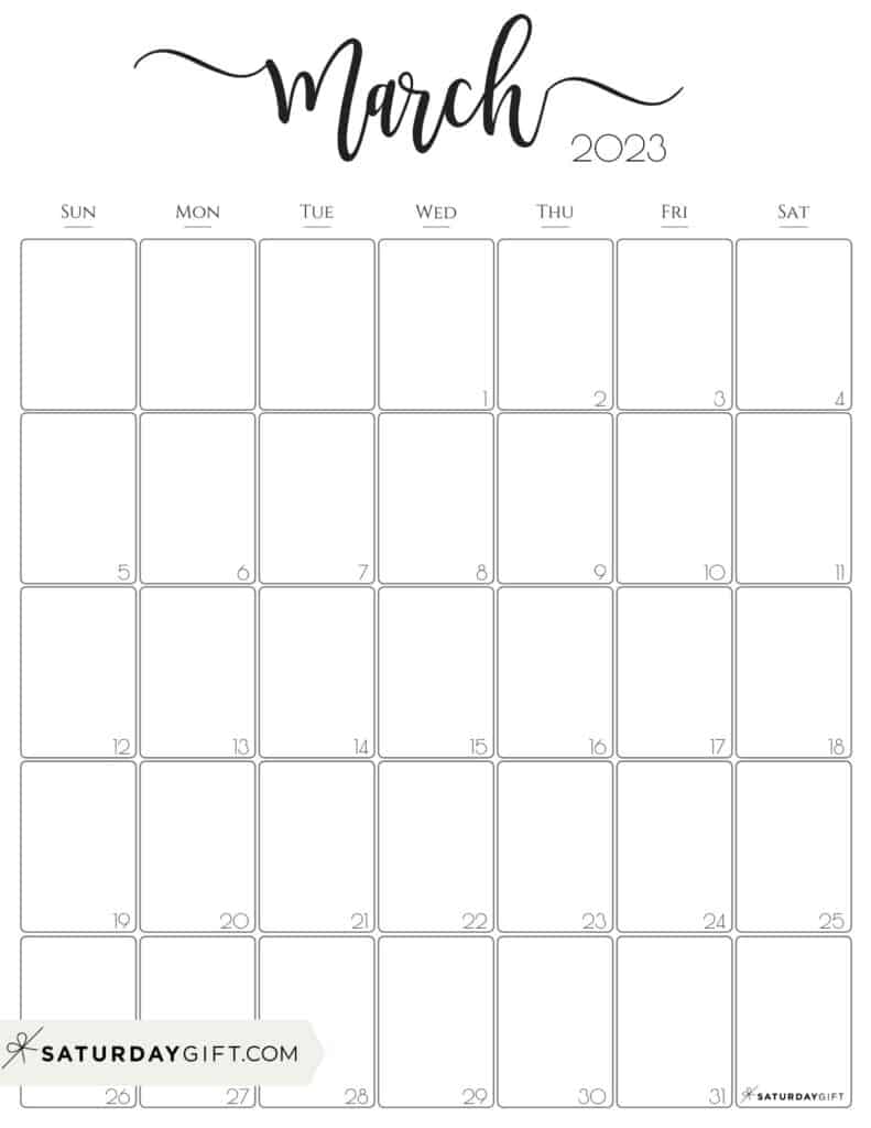 Aesthetic Printable Vertical Calendar 2023 by Saturday Gift Aesthetic Printable Vertical Calendar 2023 by Saturday Gift