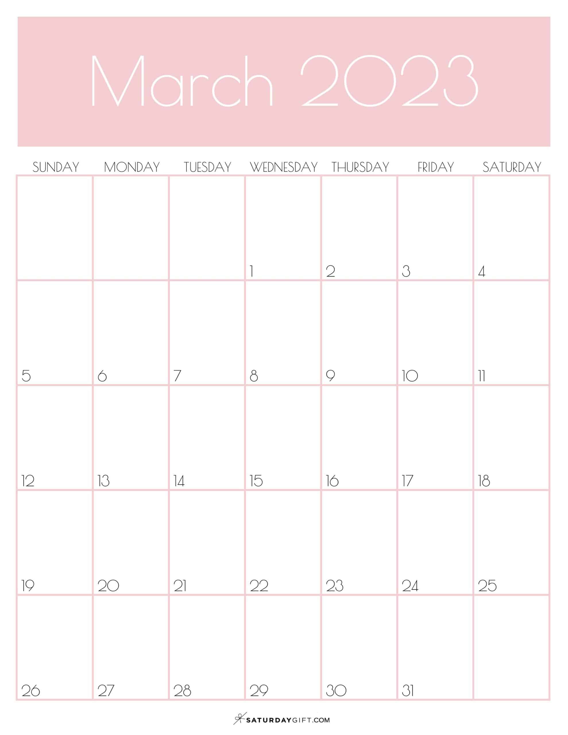 March 2023 Calendar 9 Cute FREE Printables SaturdayGift march-2023-calendar-9-cute-free-printables-saturdaygift