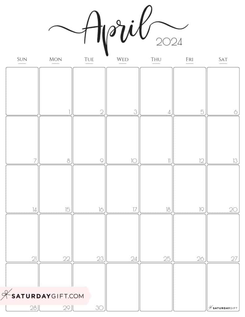 Aesthetic Printable Vertical Calendar 2024 by Saturday Gift Aesthetic Printable Vertical Calendar 2024 by Saturday Gift