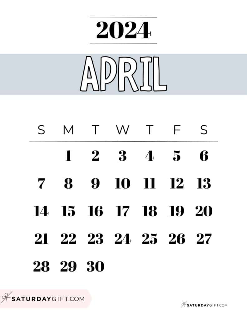 April 24 Calendar Pdf