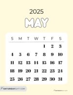 May 2025 Calendar - 23 Cute & FREE Printables