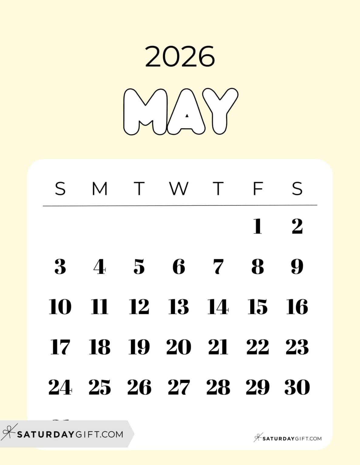 May 2026 Calendar 21 Cute & Free Printables