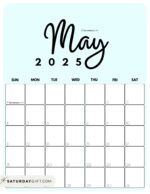 May 2025 Calendar - 23 Cute & FREE Printables