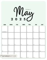 May 2025 Calendar - 23 Cute & FREE Printables