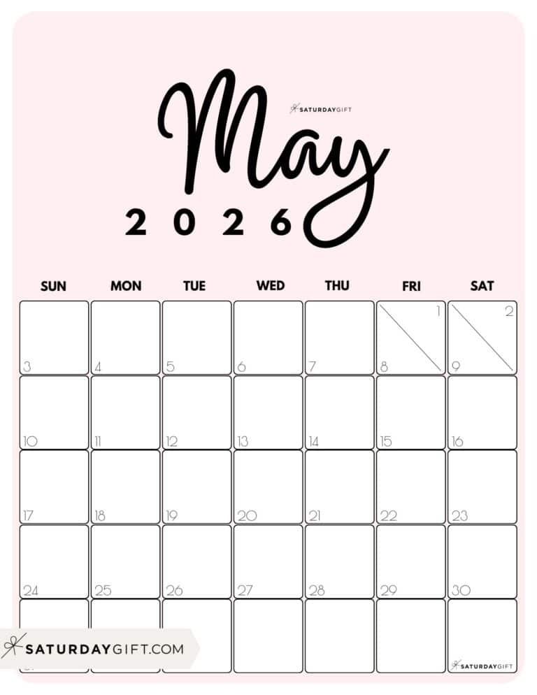 May 2026 Calendar 21 Cute & Free Printables