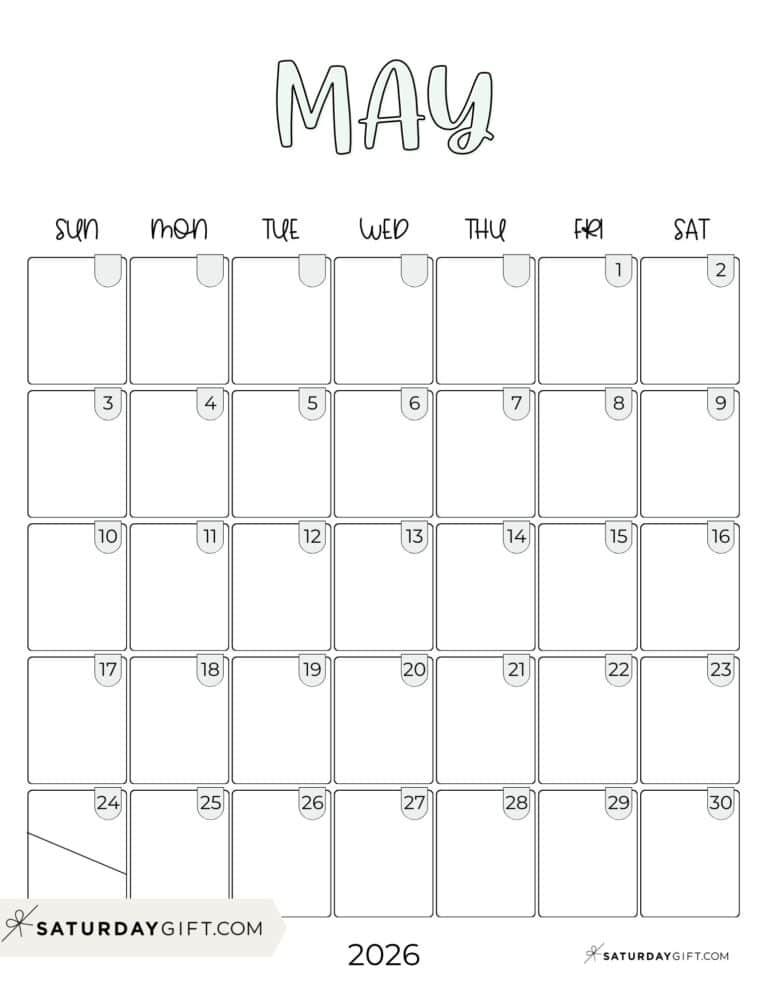 Cute 2026 Calendar Templates Minimal Yet Adorable Printables