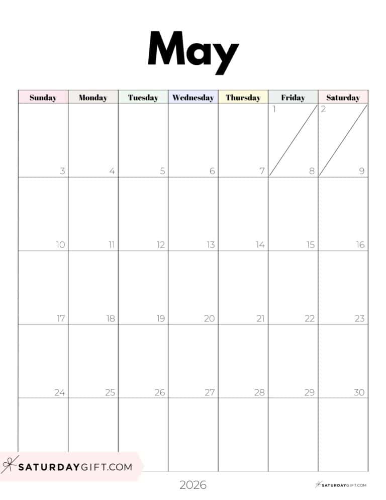 May 2026 Calendar 21 Cute & Free Printables