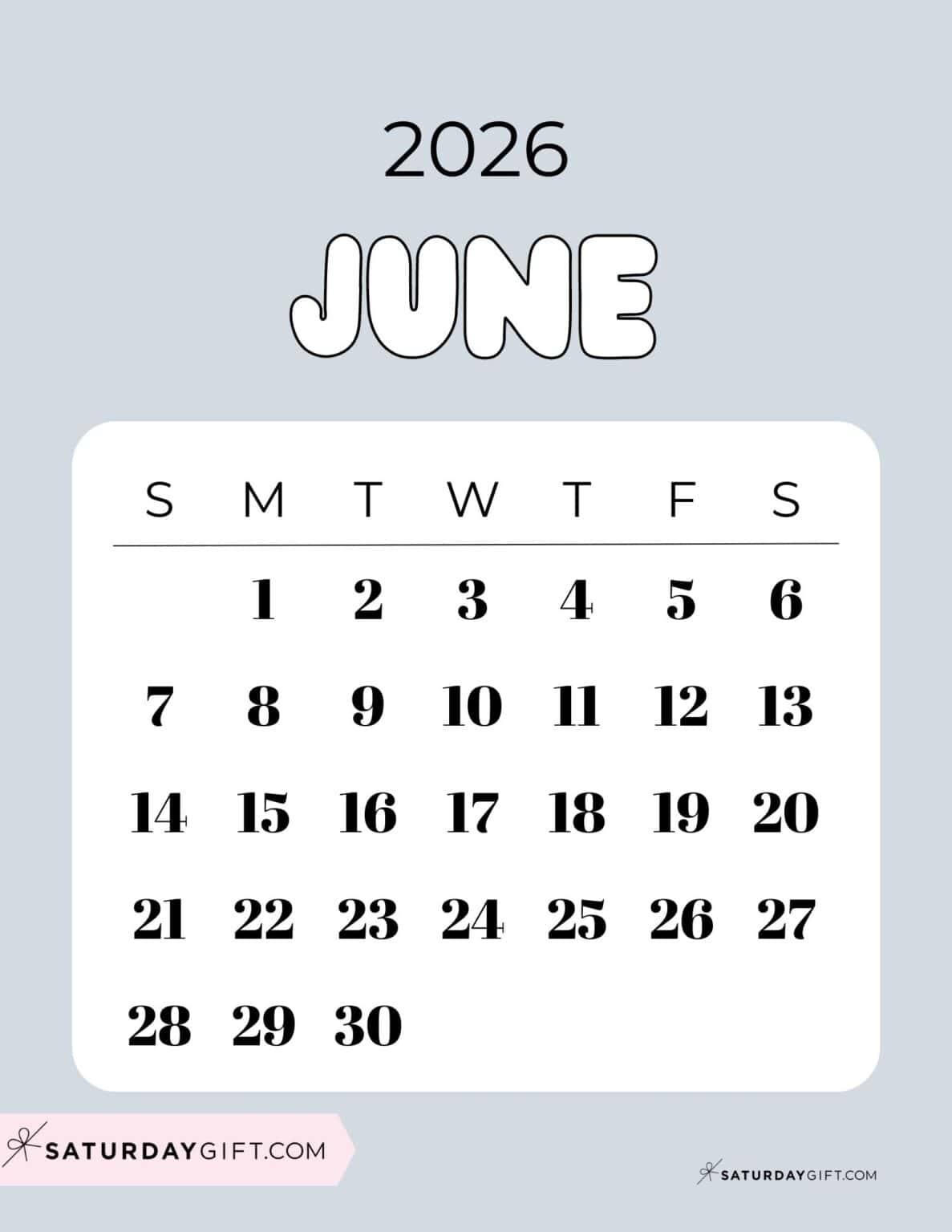June 2026 Calendars 21 Cute & FREE Printables