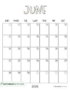 Cute 2026 Calendar Templates - Minimal Yet Adorable Printables
