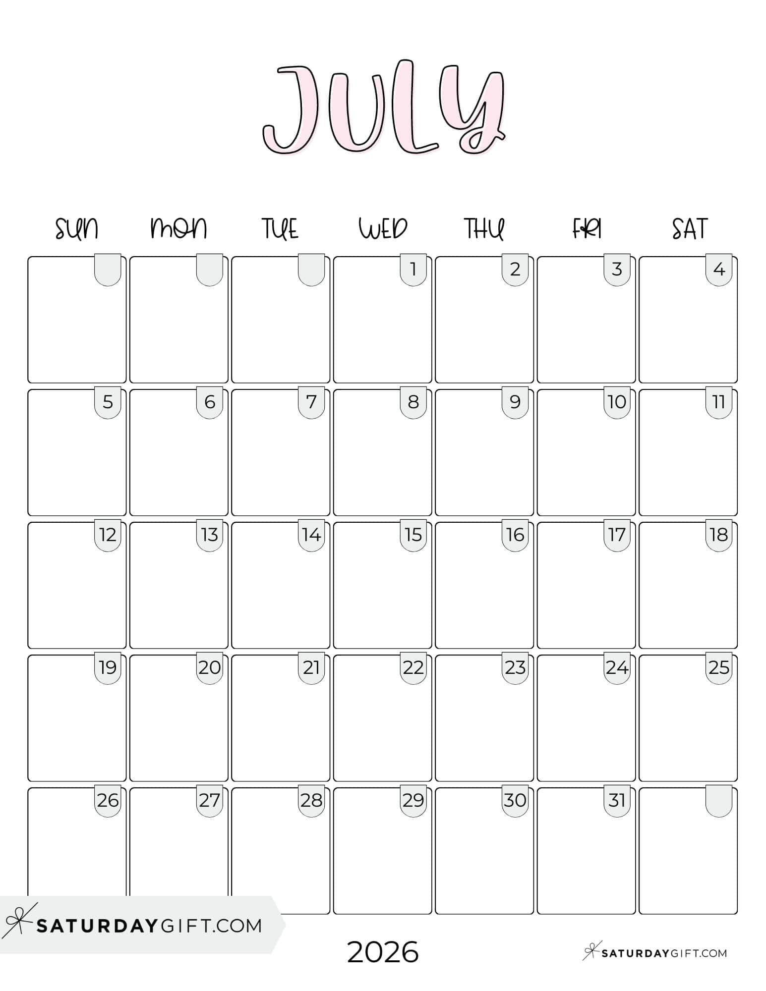 Cute 2026 Calendar Templates Minimal Yet Adorable Printables