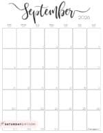 Aesthetic Printable Vertical Calendar 2026 by Saturday Gift