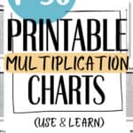 1-30 Printable Multiplication Charts - Use & Learn | SaturdayGift