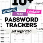 10+ Aesthetic and Cute Password Trackers | SaturdayGift