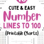 10 Cute & Easy Number Lines to 100 - Printable Charts | SaturdayGift