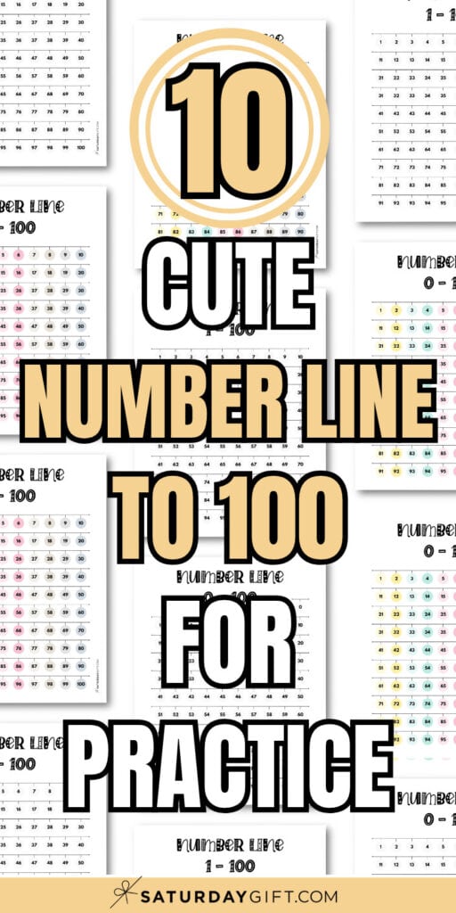 10 Cute Number Line to 100 for Practice | SaturdayGift