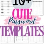 10+ Cute Password Templates | SaturdayGift