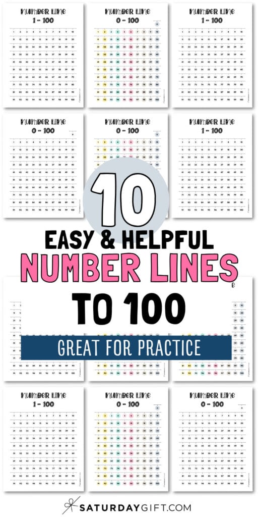 10 Easy & Helpful Number Lines to 100 - Great for Practice | SaturdayGift