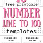 10 Free Printable Number Line to 100 Templates - Learn & Practice | SaturdayGift