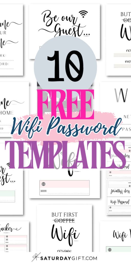 10 Free Wifi Password Templates | SaturdayGift