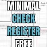 10 Minimal Check Register Free Printables | SaturdayGift