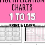 10 Multiplication Charts 1 to 15 - Print & Learn | SaturdayGift