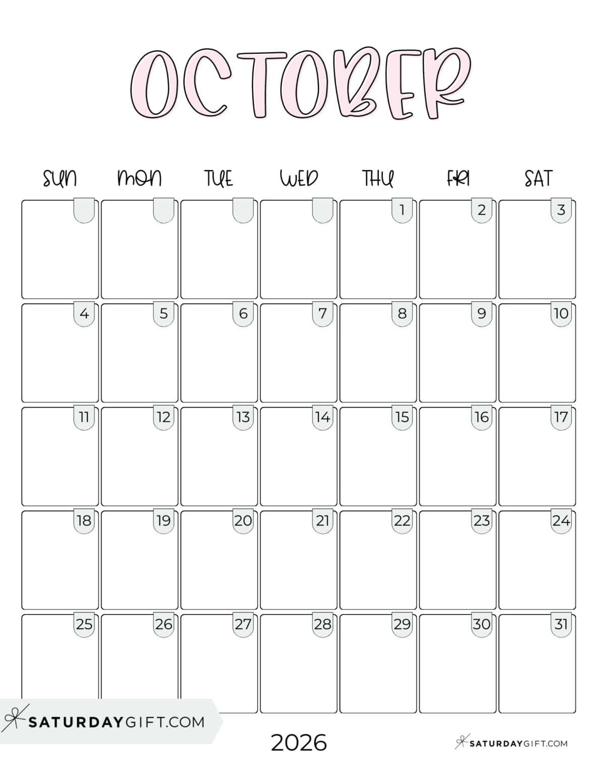 Cute 2026 Calendar Templates Minimal Yet Adorable Printables