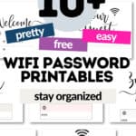 10+ Pretty and Free Wifi Password Printables | SaturdayGift
