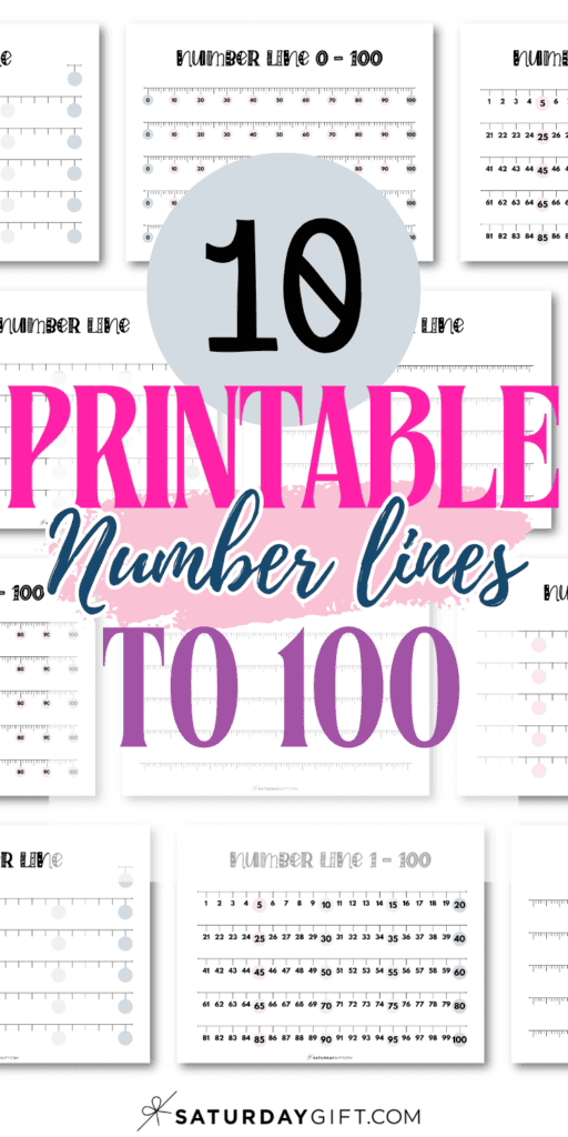 10 Printable Number Lines to 100 | SaturdayGift