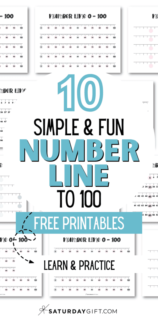 10 Simple & Fun Number Line to 100 Free Printables - Learn & Practice | SaturdayGift