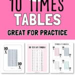 10 Times Tables - Great for Practice | SaturdayGift