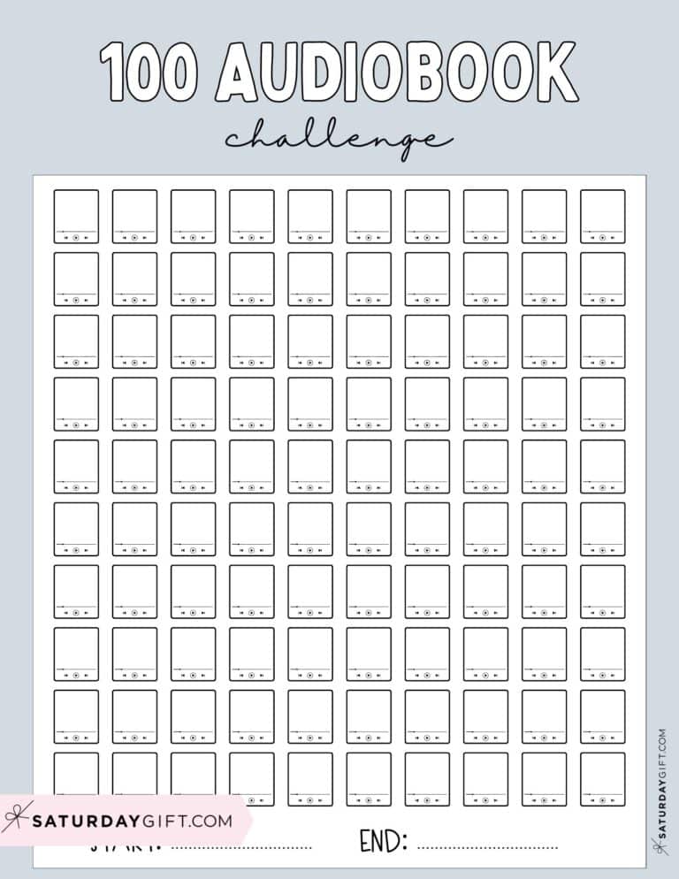 100 Book Challenge Template - 34 Free printables | SaturdayGift