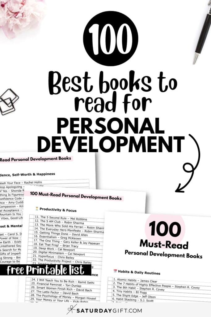 100 Best Books to Read for Personal Development Printable List