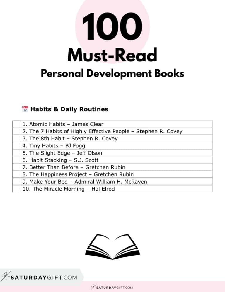 100 Best Books To Read for Personal Development + Printable List
