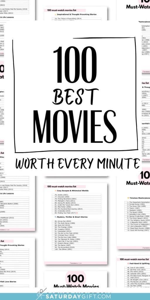 100 Best Movies Worth Every Minute | SaturdayGift