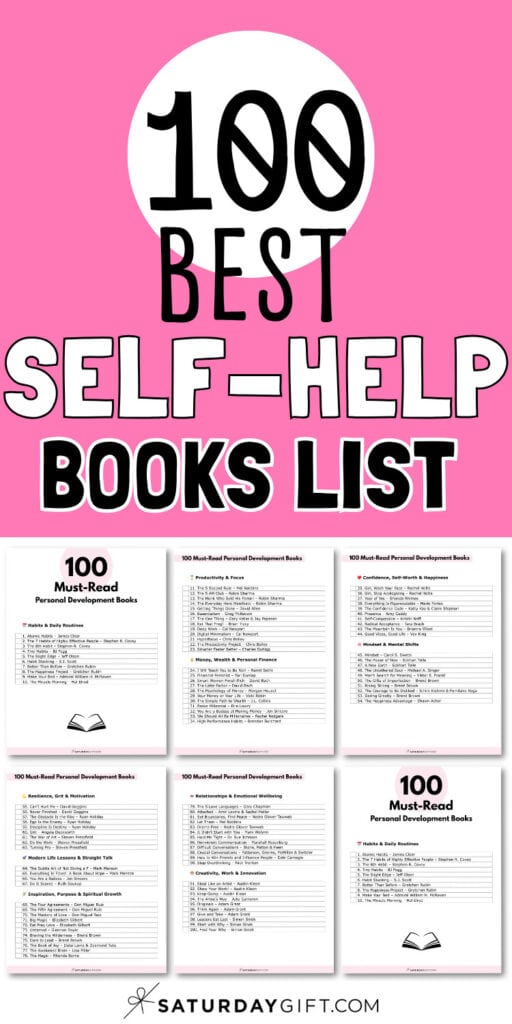 100 Best Self-Help Books List | SaturdayGift