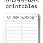 100 Book Challenge Template | SaturdayGift