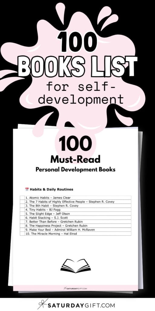 100 Books List for Self-Development | SaturdayGift