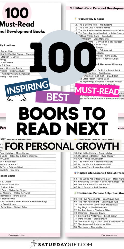 100 Inspiring and Must-Read Books to Read Next | SaturdayGift