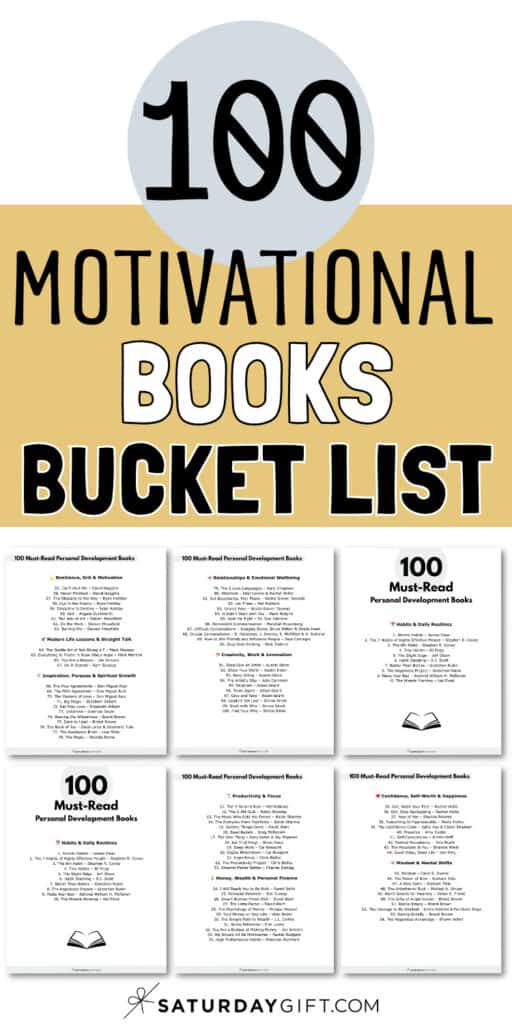 100 Motivational Books Bucket List | SaturdayGift