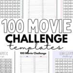 100 Movie Challenge Template Aesthetic Free Printable PDFs | SaturdayGift