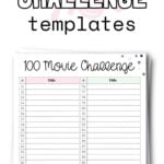 100 Movie Challenge Template | SaturdayGift