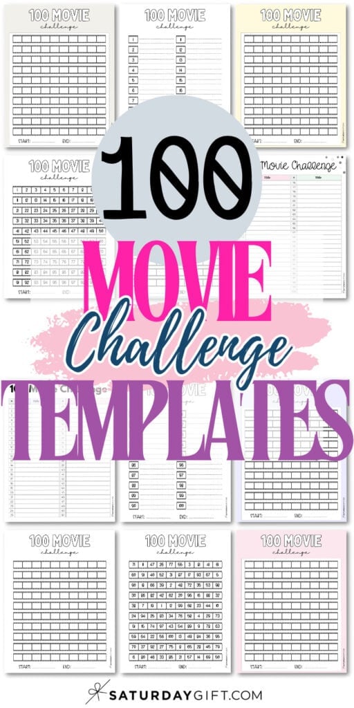 100 Movie Challenge Templates | SaturdayGift
