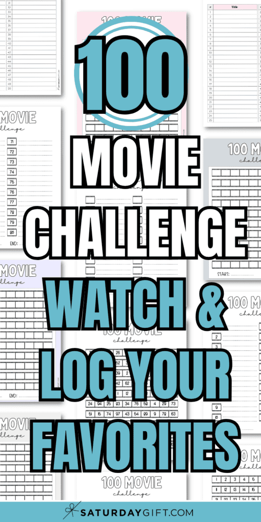 100 Movie Challenge Watch and Log Your Favorites | SaturdayGift