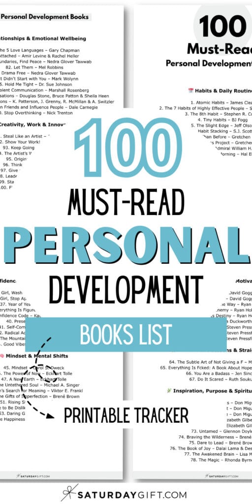 100 Must-Read Personal Development Book List | SaturdayGift