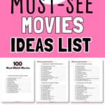 100 Must-See Movies Ideas List | SaturdayGift