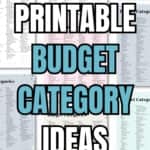 100+ Printable Budget Category Ideas List | SaturdayGift