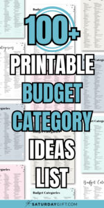 200+ Budgeting Categories + Budget Categories List PDF