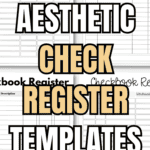 11 Aesthetic Check Register Templates to Use | SaturdayGift